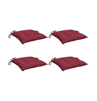 vidaXL Chair Cushions 4 pcs Wine Red 15.7"x15.7"x2.8" Oxford Fabric