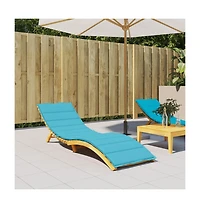 vidaXL Sun Lounger Cushion Turquoise Oxford Fabric