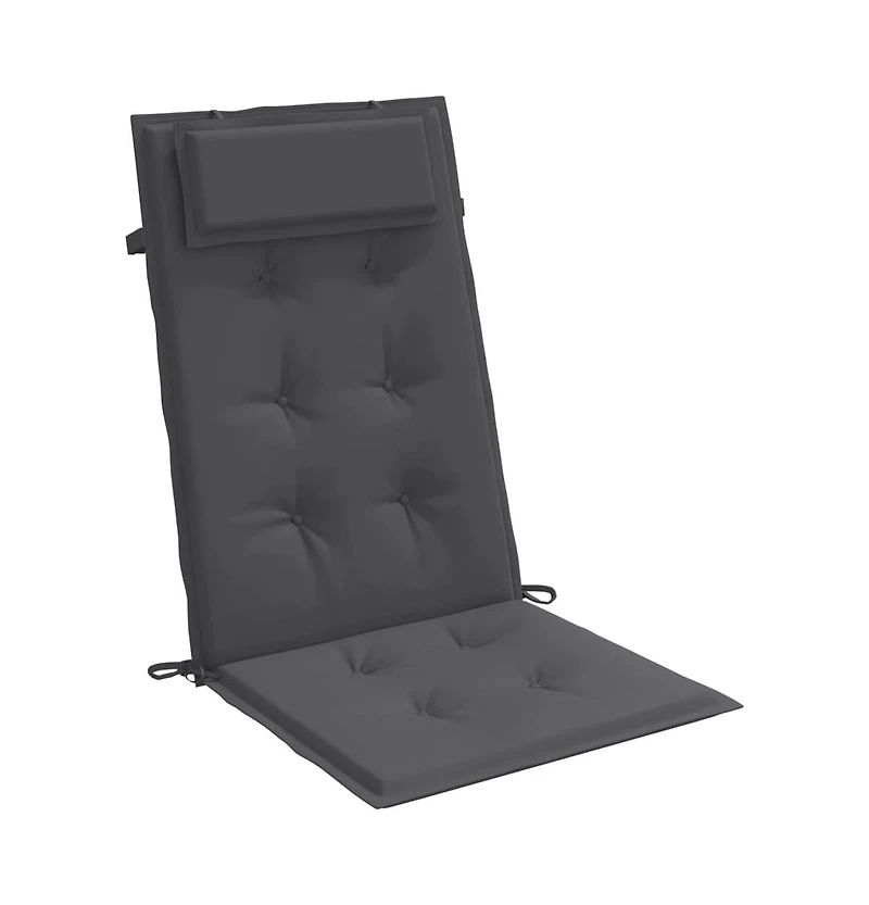 Highback Chair Cushions 4 pcs Anthracite Oxford Fabric