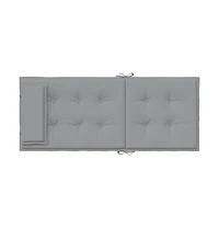 Highback Chair Cushions 4 pcs Gray Oxford Fabric