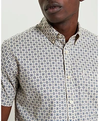 Ben Sherman Men's Block Geo Print Short Sleeve Shirt