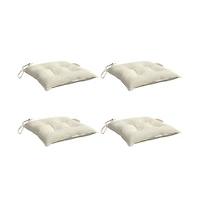 Chair Cushions 4 pcs Cream White 15.7"x15.7"x2.8" Oxford Fabric