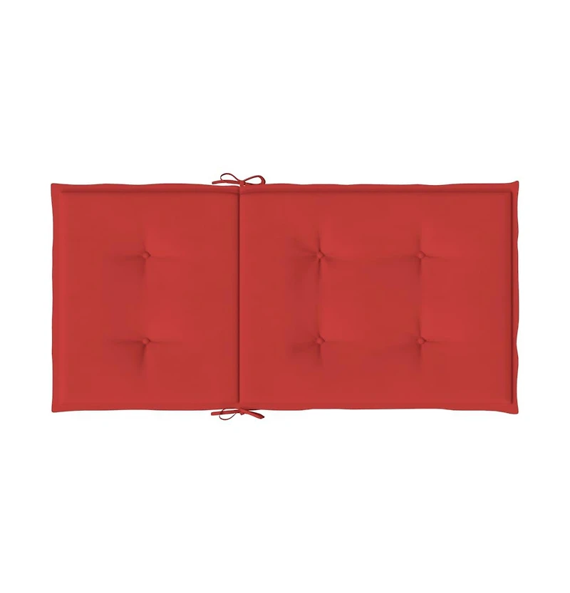 Garden Lowback Chair Cushions 2 pcs Red 39.4"x19.7"x1.2" Oxford Fabric