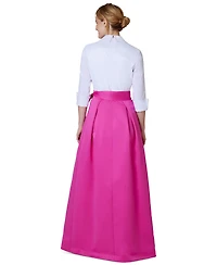 Jessica Howard Petite Colorblocked Collared Evening Gown