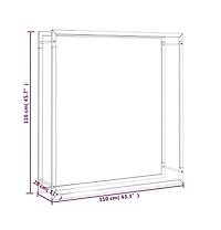 Firewood Rack Matt Black 43.3"x11"x45.7" Steel