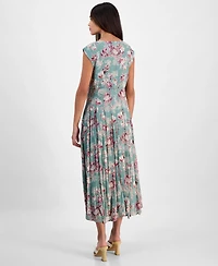 Lucky Brand Women's Pleated Button Down Midi Dress