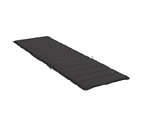 Sun Lounger Cushion Black 78.7"x19.7"x1.2" Oxford Fabric