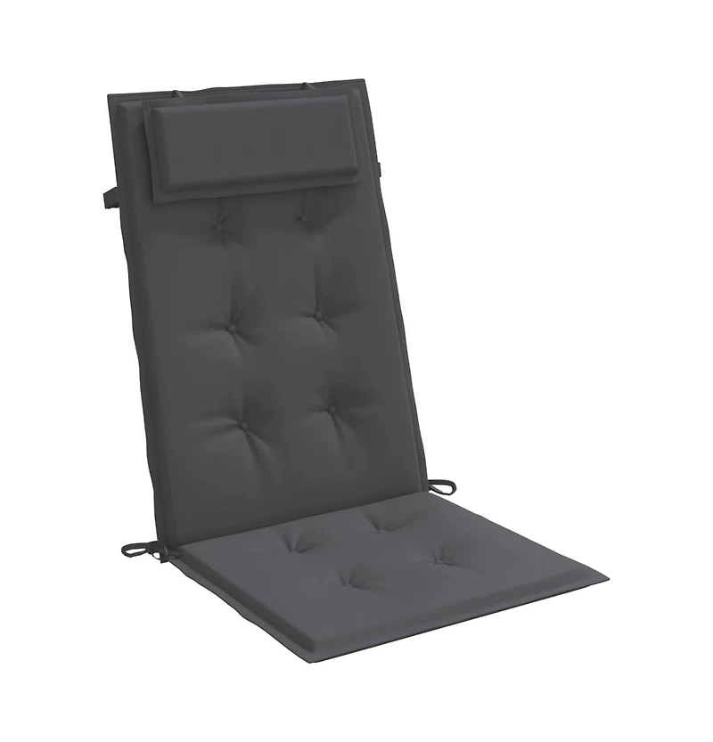 vidaXL Highback Chair Cushions 2 pcs Anthracite Oxford Fabric