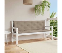 Garden Bench Cushion Taupe 59.1"x(19.7"+19.7")x2.8" Oxford Fabric