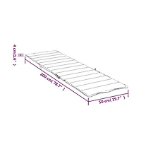 vidaXL Sun Lounger Cushion Pink Oxford Fabric