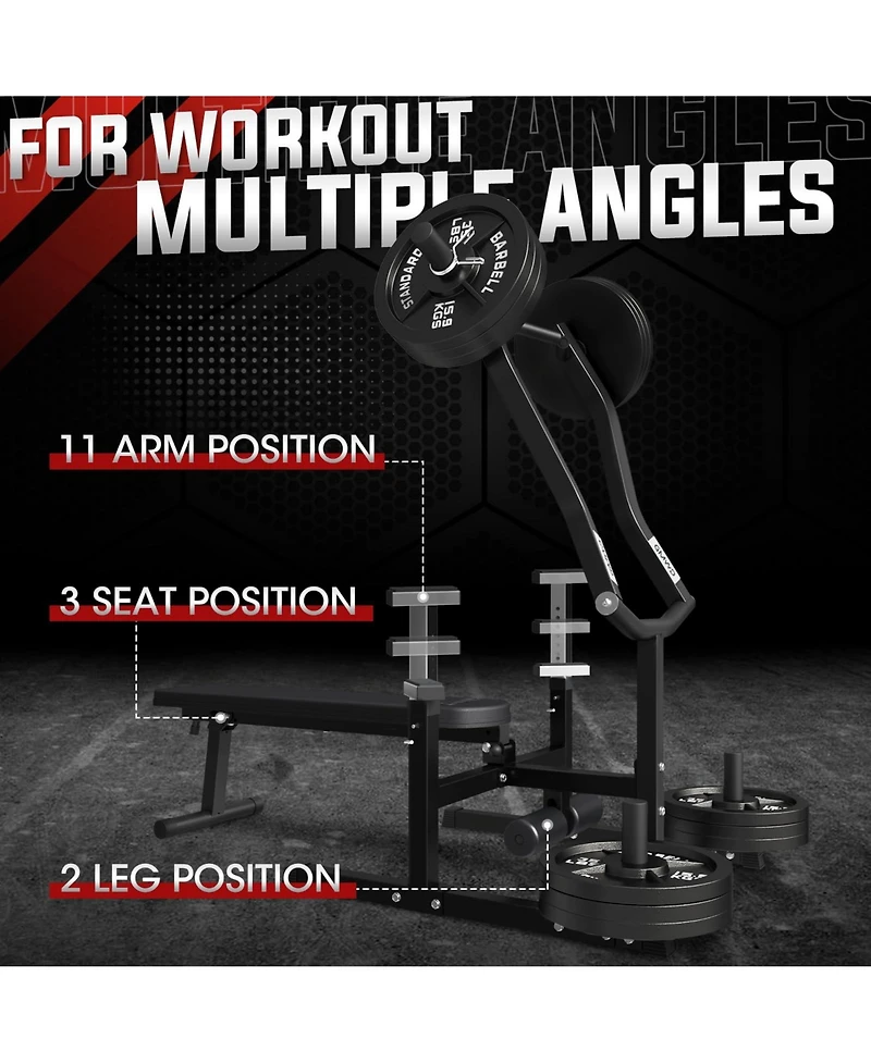 Mikolo Chest Press Machine, 1050LBS Bench Machine with Independent Converging Arms, Adjustable Flat Incline for Chest, Ab Workouts, Should