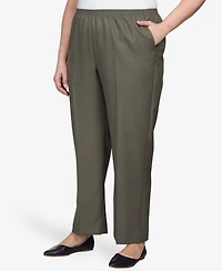 Alfred Dunner Plus Size Classic All Around Elastic Waist Accord Short Length Pants