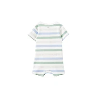Cotton On Baby Boys The Billie Short Sleeve Zip Romper
