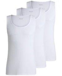 Boss by Hugo Boss Men's 3-Pack Classic Ribbed Tank Tops