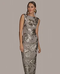 Donna Karan New York Women's Floral-Sequined Gown