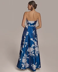 Donna Karan New York Women's Floral-Print Ball Gown