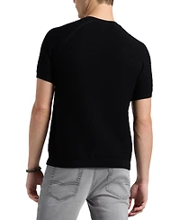 Men's Wipped Relaxed-Fit Textured-Knit Sweater