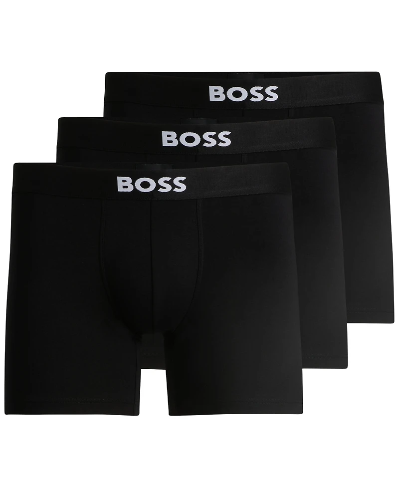 Boss by Hugo Boss Men's 3-Pack Icon Logo Boxer Briefs