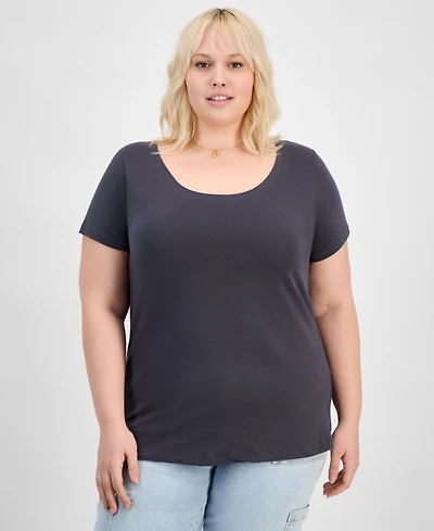 Aveto Trendy Plus Scoop-Neck T-Shirt
