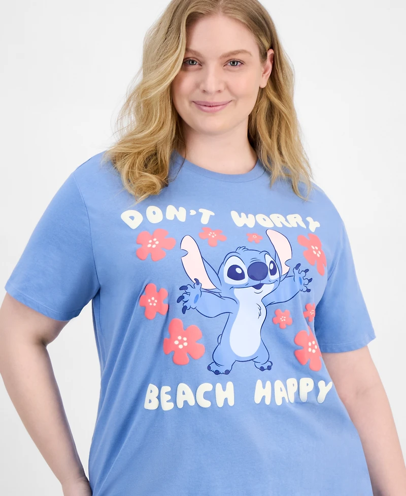 Disney Trendy Plus Stitch Beach Happy Graphic T-Shirt