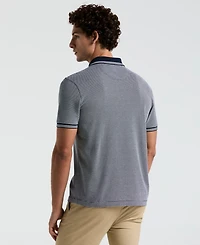 Original Penguin Men's Quarter-Zip Jacquard Polo Shirt