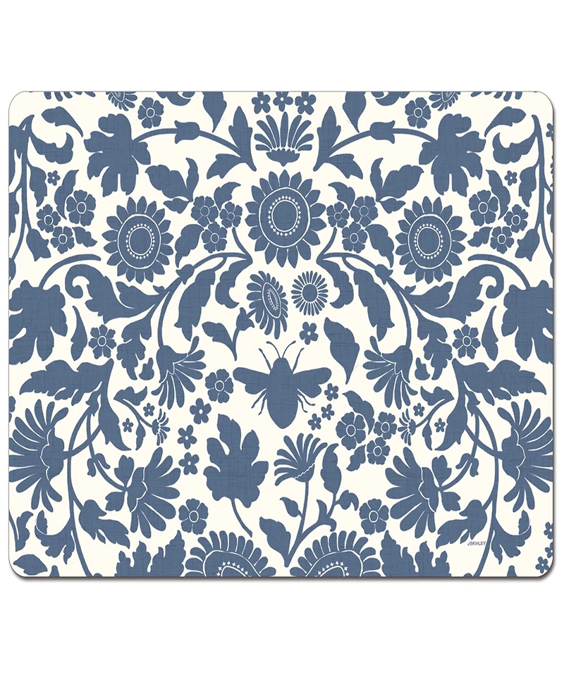 CounterArt Vintage Floral Hardboard Cork Placemats, Set of 4