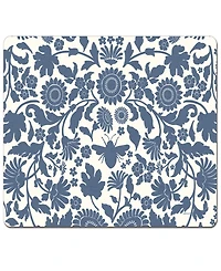 CounterArt Vintage Floral Hardboard Cork Placemats, Set of 4