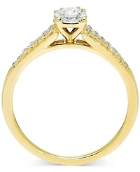Diamond Pave Tapered Engagement Ring (1/4 ct. t.w.) in 14k Gold