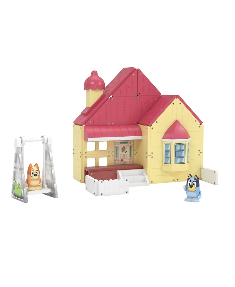 Tile Town Bluey Heeler Home Magnetic Tiles Playset, 46 Piece