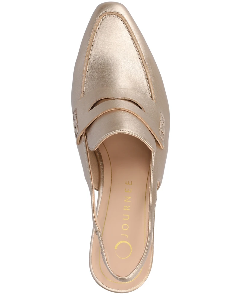 Journee Collection Women's Amory Tailored Kitten Heel Slingback Pumps