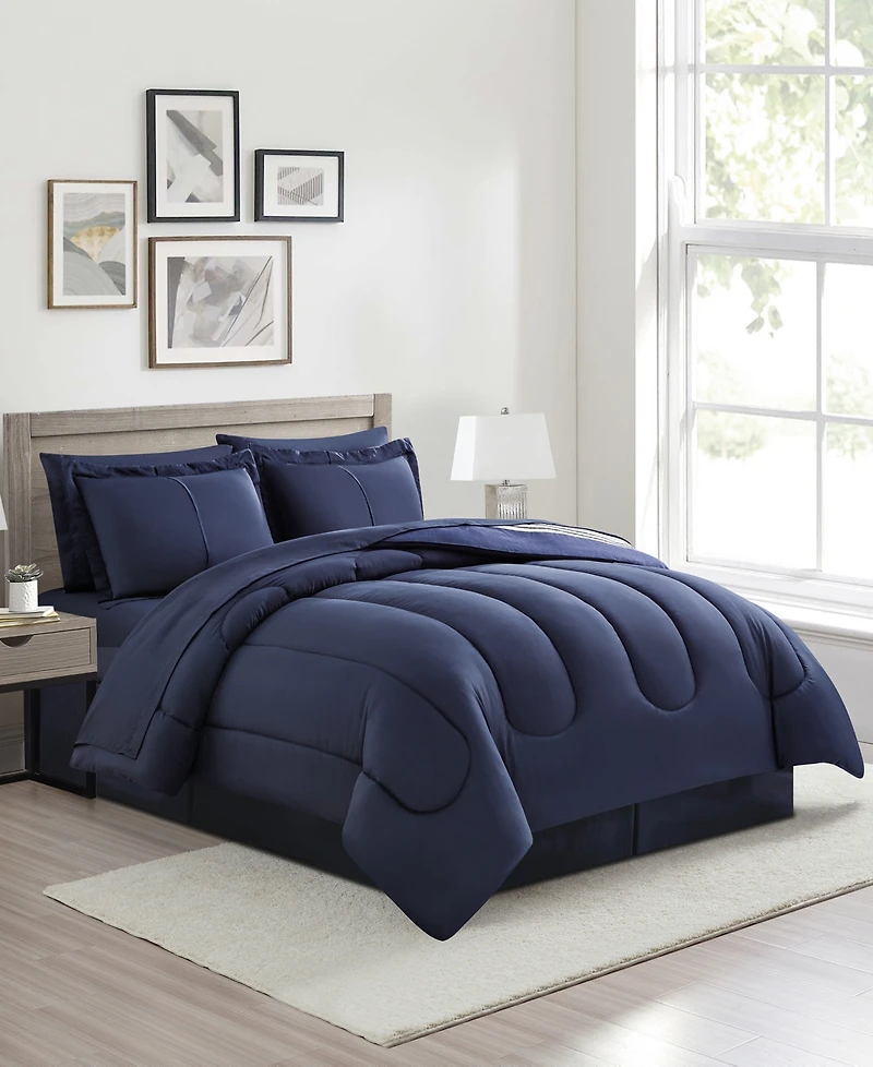 Sunham Aiden Striped 8-Pc. Comforter Sets, Exclusively at Macy's