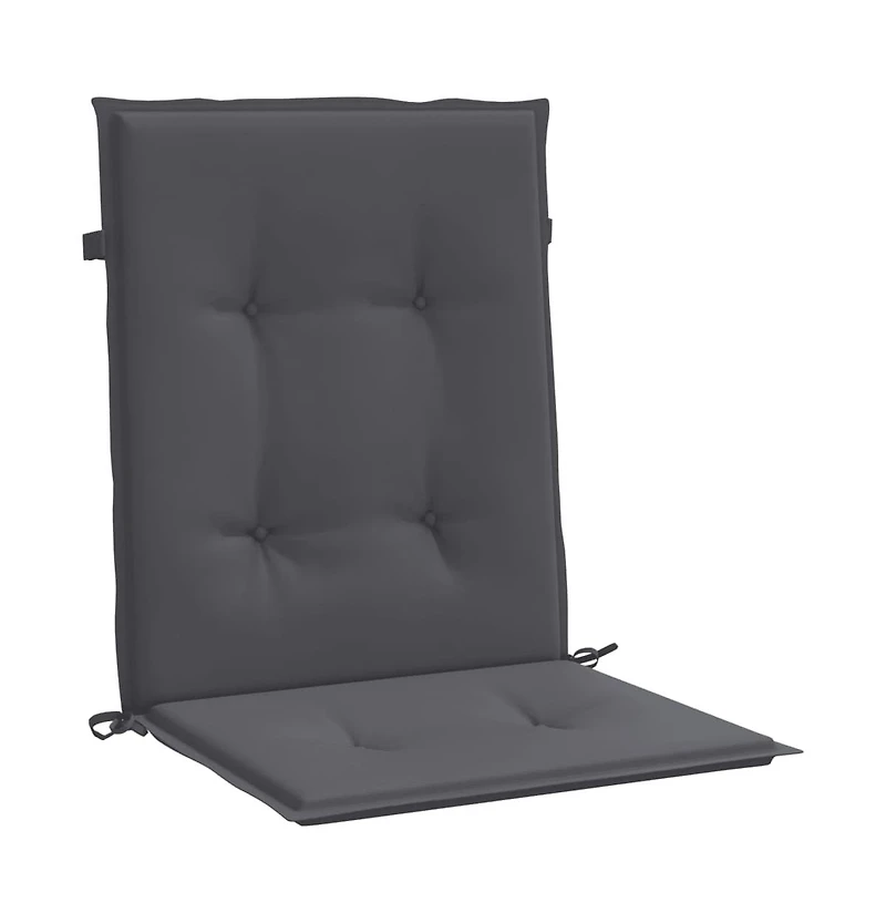 vidaXL Garden Lowback Chair Cushions 6 pcs Anthracite 39.4"x19.7"x1.2" Oxford Fabric