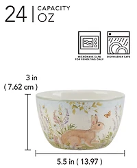 Certified International Easter Meadow Ice Cream Bowls, Set of 4