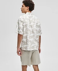Mode of One Men's Glass Regular-Fit Camouflage Button-Down Camp Shirt, Macy's Exclusive
