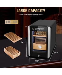 16L Electric Cigar Humidors, Cigar Humidor for 100 Cigars, Cooling, Heating Temperature Control System