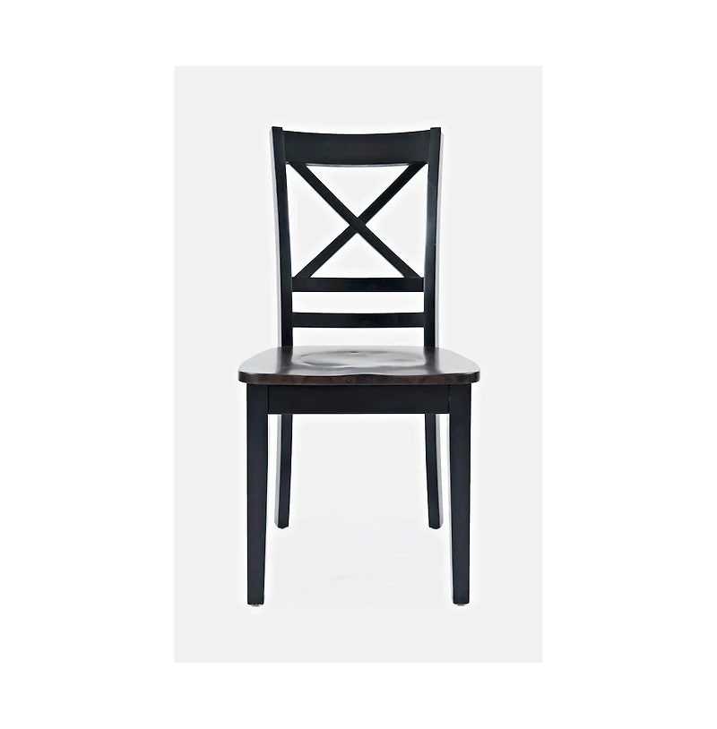 Asbury Park Solid Acacia Farmhouse X-Back Chair (Set of 2