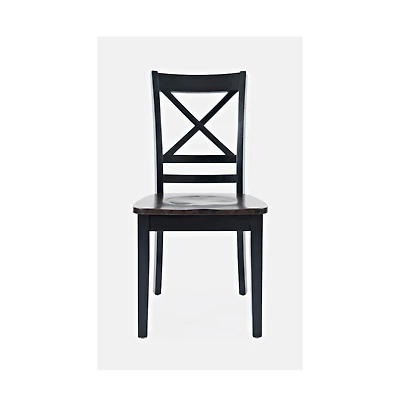 Asbury Park Solid Acacia Farmhouse X-Back Chair (Set of 2