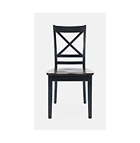 Asbury Park Solid Acacia Farmhouse X-Back Chair (Set of 2