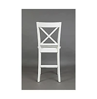 Jofran Simplicity Solid Wood Classic X-Back Counter Stool (Set of 2)