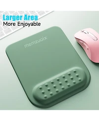 memzuoix Ergonomic Mouse Pad with Wrist Rest Support,Premium Memory Foam Cushioning for Pain Relief, Non-Slip Pu Base Stable Smooth Control