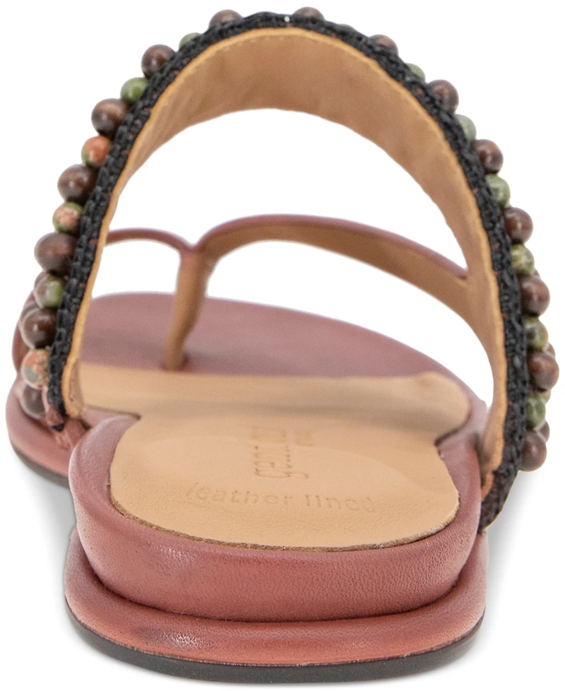 Gentle Souls Women's Lentini Beaded Flat Sandals