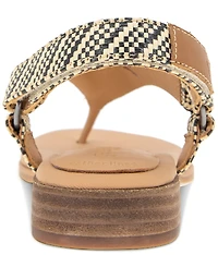 Gentle Souls Women's Holly Woven Thong Flat Sandals