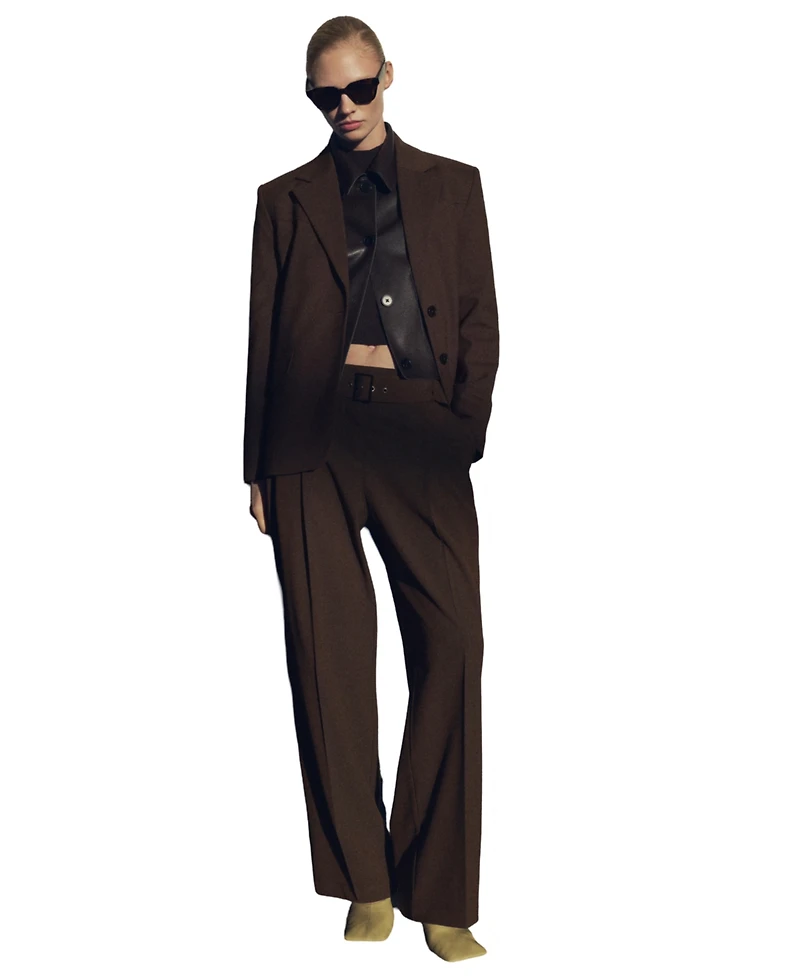 Mango Women's Belt Suit Pants