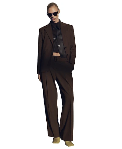 Mango Women's Belt Suit Pants