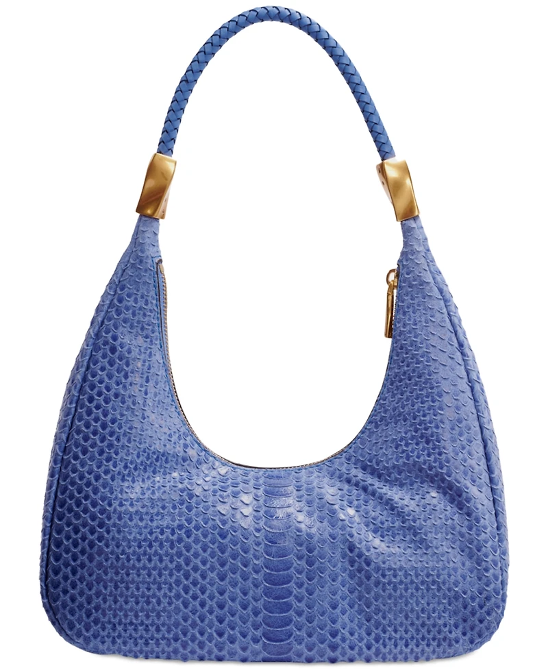 Donna Karan New York Quogue Skipper Snake Small Leather Shoulder Bag