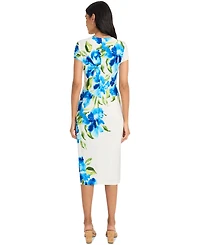 Maggy London Women's Short-Sleeve Midi Dress