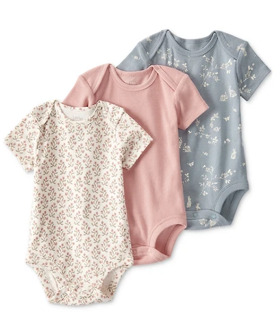 Little Planet by Carter's Baby Girls Organic Cotton 3-Pc. Ribbed Bodysuit Set