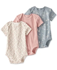 Little Planet by Carter's Baby Girls Organic Cotton 3-Pc. Ribbed Bodysuit Set
