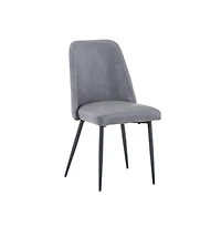 Maddox Mid-Century Modern Faux Leather Upholstered Dining Chair (Set of 2)
