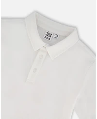 Deux par Toddler Boys Short Sleeve Polo Shirt White - Toddler|Child